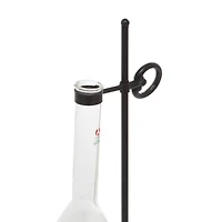 17" Clear Metal Contemporary Vase