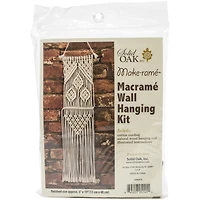 Solid Oak Make-ramé™ Three Leaves Mini Macramé Wall Hanging Kit