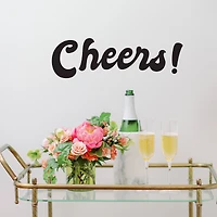 Leisure Arts® Vinyl Cheers Black Wall Decal