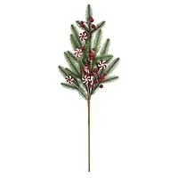 28" Green Pine with Candy & Red Berry Stem by Ashland®