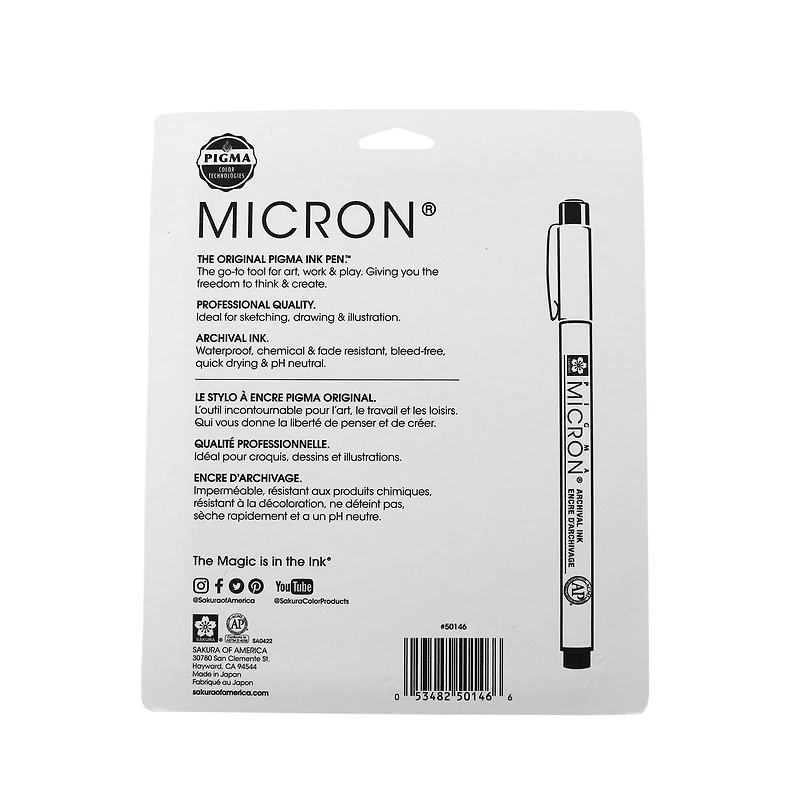 Pigma® Micron™ Black & Gray 10 Piece Fine & Bold Line Pen Set