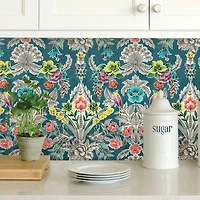 NuWallpaper Summer Love Teal Peel & Stick Wallpaper