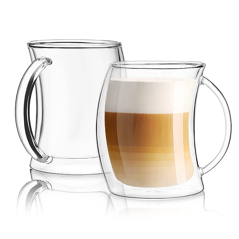 JoyJolt® Caleo Double Wall Latte Glasses, 4ct.
