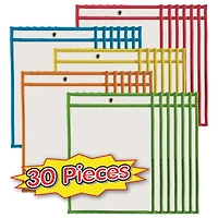 Charles Leonard Dry Erase Pockets, 30ct.