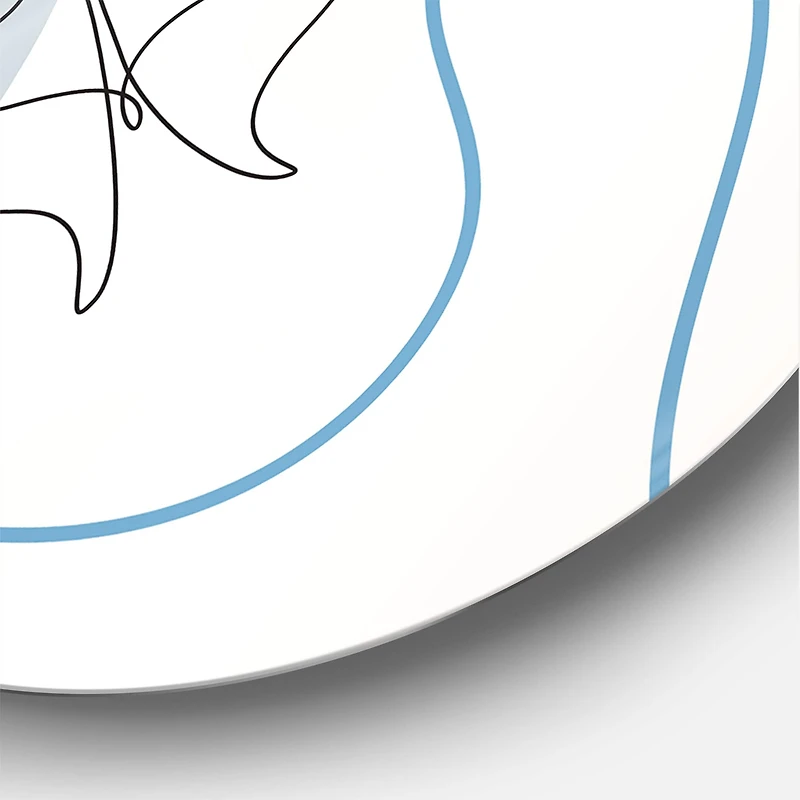 Designart - Butterfly One Line Drawing On Cubism Shapes II