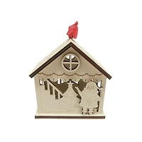 3.75" Unfinished Santa Claus House DIY LED Wood Ornament by Make Market®