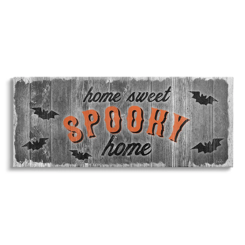 Stupell Industries Sweet Spooky Home Sign Canvas Wall Art
