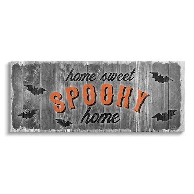 Stupell Industries Sweet Spooky Home Sign Canvas Wall Art