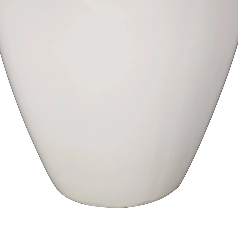 15" White with Blue Bird Accents Ceramic Decorative Vase