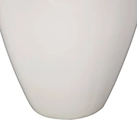 15" White with Blue Bird Accents Ceramic Decorative Vase