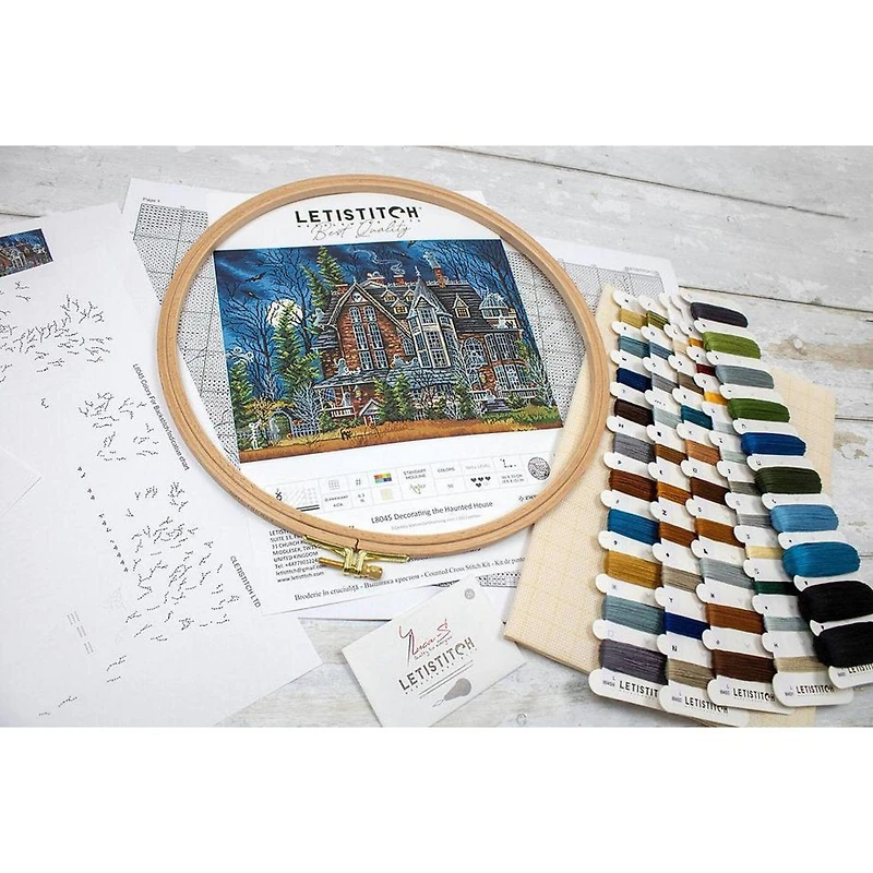 Letistitch Decorating the Haunted House Counted Cross Stitch Kit