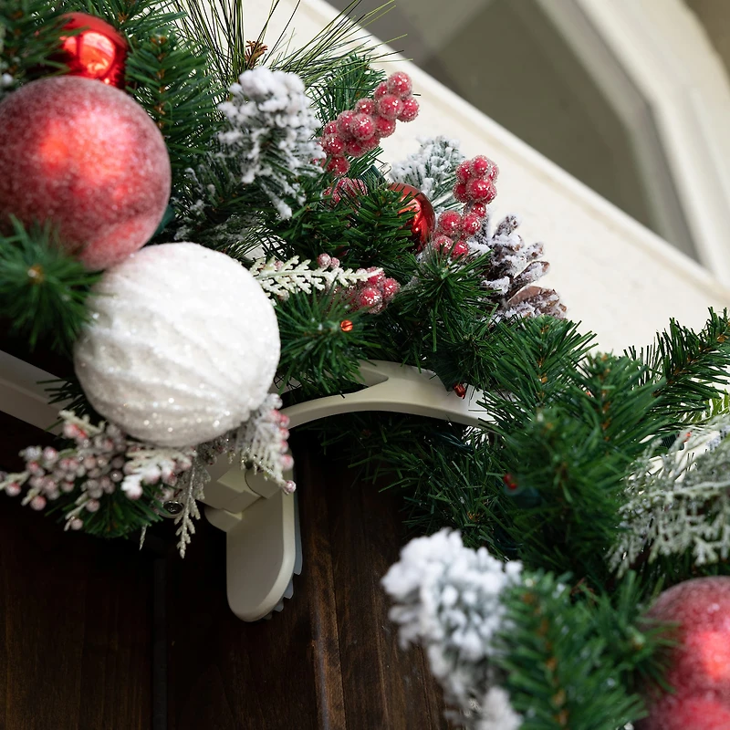 Village Lighting 9ft. Pre-Lit LED Frosted Wonderland Garland