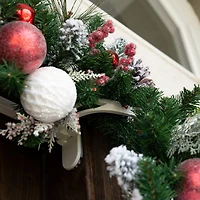 Village Lighting 9ft. Pre-Lit LED Frosted Wonderland Garland