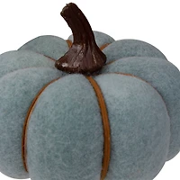 4" Blue & Brown Fall Harvest Tabletop Pumpkin