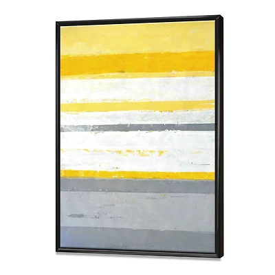 Designart - Grey and Yellow Blue Abstract XIII