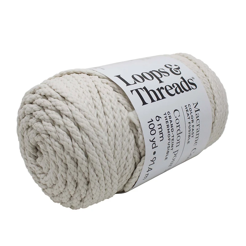 6mm Heat Fusible Macramé Cord by Loops & Threads
