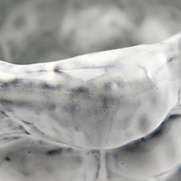 Hello Honey® 6.5" White Organically Shaped Stoneware Planter with Raised Dot Design