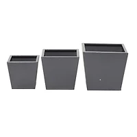 Grey Modern Planter, Set of 3" 8", 6", 5"