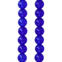 Blue Glass Round Beads, 10mm by Bead Landing™