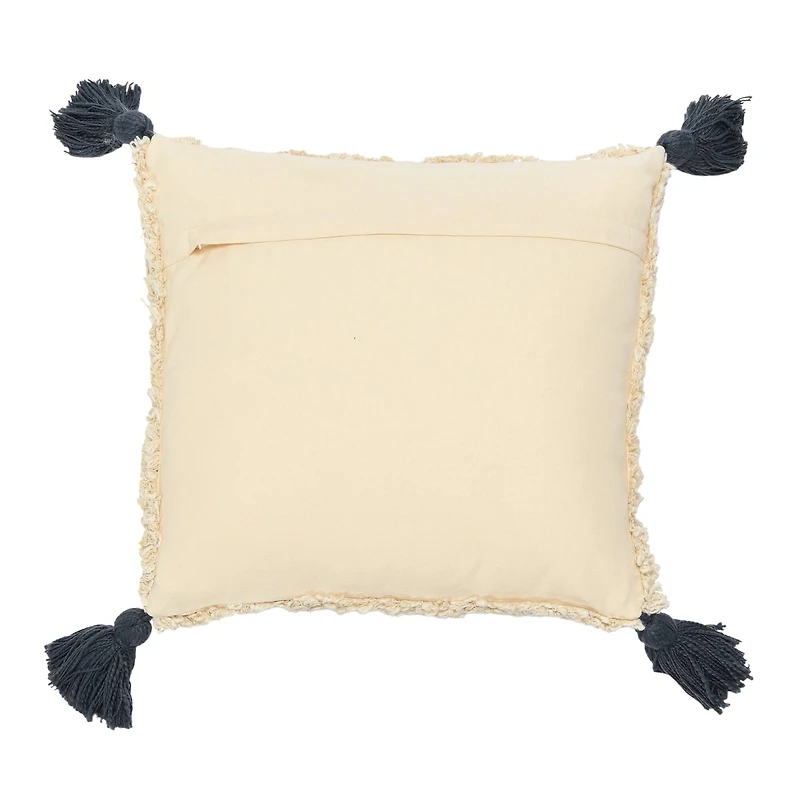 Hello Honey® Cotton Bee Punch Hook Pillow with Tassels