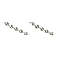 5.5ft. Black & Ivory Fabric Ball String Garlands, 2ct.