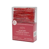 27ct. Red LED Beaded String Lights on Red Wire by Ashland®