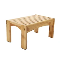 Mind Reader Brown Bamboo Kids Slip Resistant Height Booster Step Stool