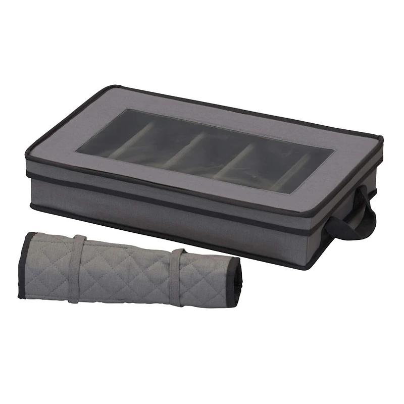 Household Essentials 19" Windowed Flatware Storage Chest