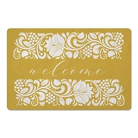 Folk Floral Border 27" x 18" Floor Mat