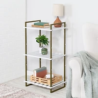 6 Pack: Honey Can Do Olive & White 3-Tier Tubular Metal Shelf