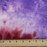 Fabric Merchants Blue, Lavender & Burgundy Tie Dye Double Brushed 4-Way Stretch Fabric