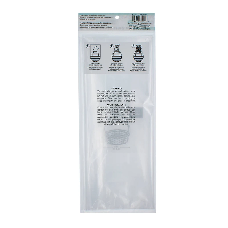 Large Clear Basket Gift Bag by Celebrate It™