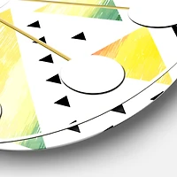 Designart 'Triangular Retro Design Iv Mid-Century Modern Wall Clock