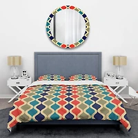Designart 'Retro Ornamental Design VI' Mid-Century Duvet Cover Set