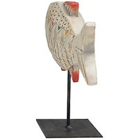 9.25" Cream Polystone Coastal Fish Tabletop Sculpture