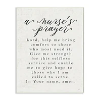 Stupell Industries A Nurse's Prayer Inspirational Office Faith Wood Wall Plaque