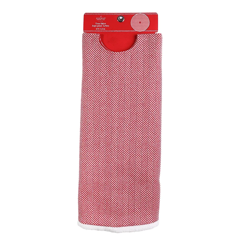 4ft. Red Herringbone Tree Skirt by Ashland®