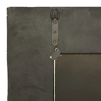 Black Wood Wall Mirror, 47" x 30"