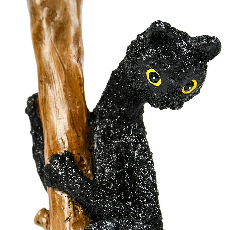 21" Halloween Black Cat Climbing Broom