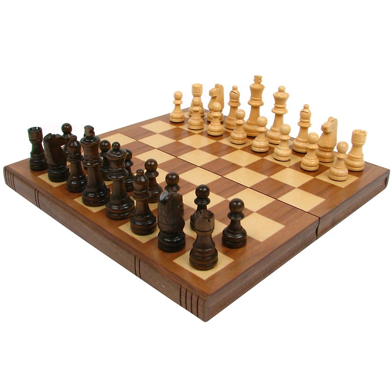 Toy Time Walnut Book Style Chess Board Set