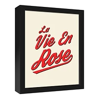 La Vie en Rose Canvas Wall Art in Black Frame