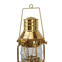9" Gold Brass Candle Lantern