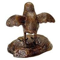 Design Toscano 6" Single Baby California Quail Solid Cast Bronze Garden Statue