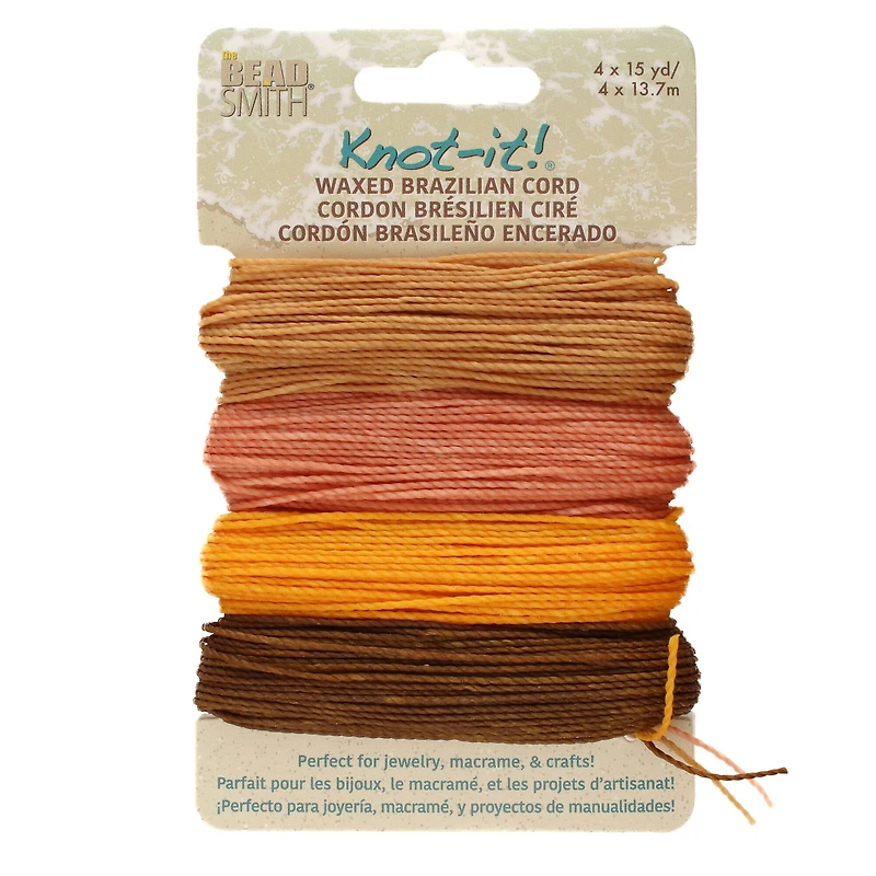 Beadsmith® Knot-it!™ Pumpkin Spice Waxed Brazilian Cord