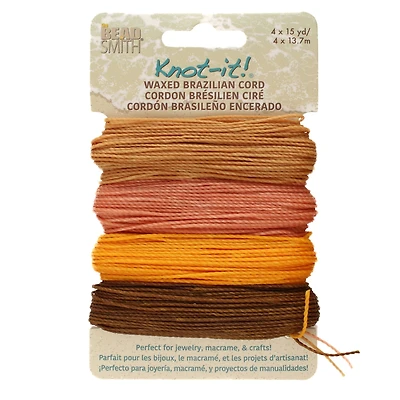 Beadsmith® Knot-it!™ Pumpkin Spice Waxed Brazilian Cord