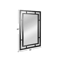 Hello Honey® 40" Geometric Art Deco Glass Wall Mirror