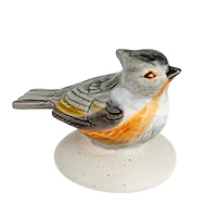 Hello Honey® 6" Wide Green & White Avian Grace Stoneware Napkin Holder with Weight