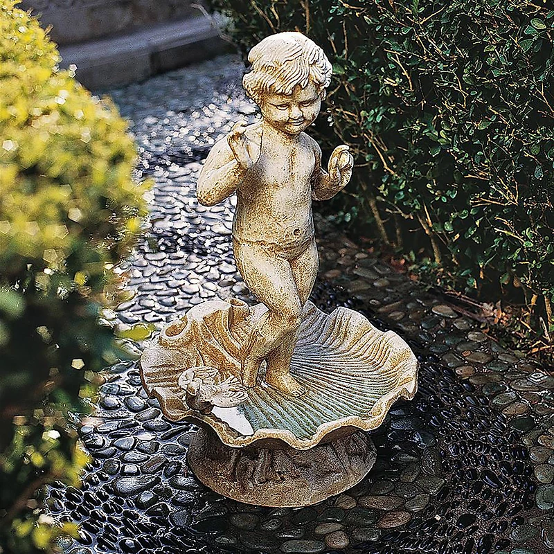 Design Toscano Cherub Ballante Foundry Iron Casting