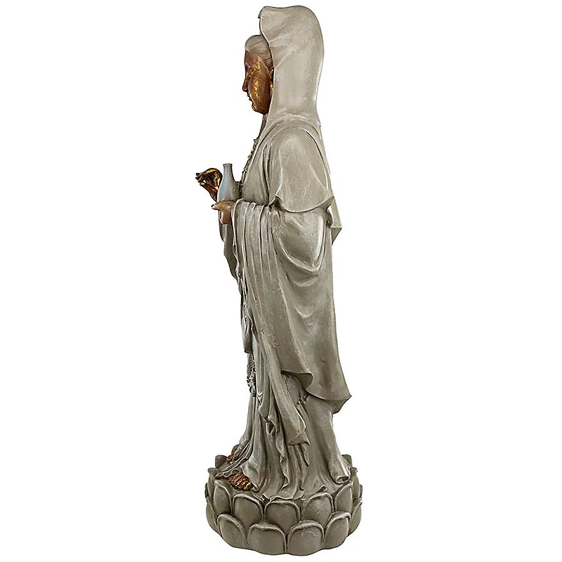 Design Toscano 2ft. Goddess Guan Yin Standing on a Lotus Statue