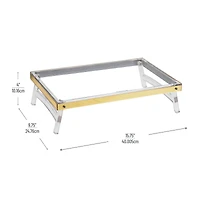 Mind Reader Cosmopolitan Collection Gold Foldable Monitor Stand